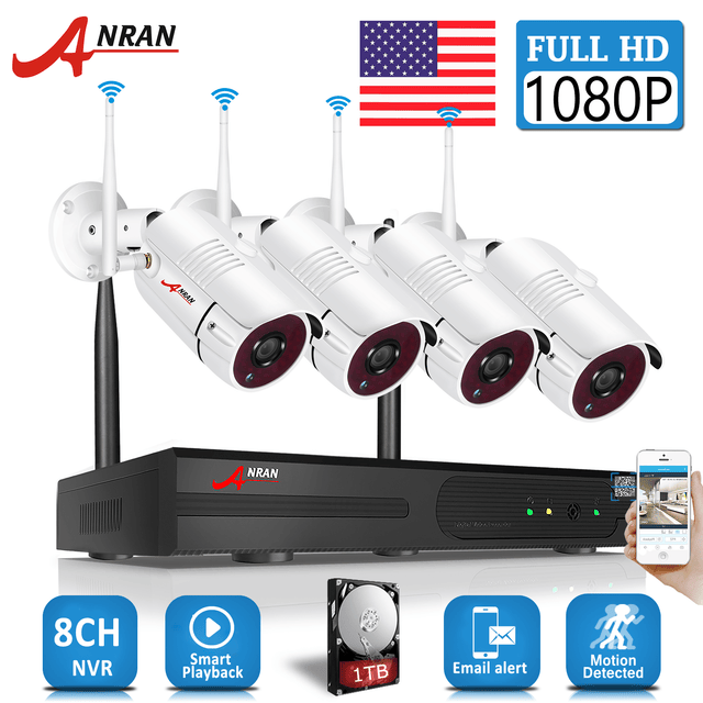 ANRAN WiFi 1080p Home Security Camera System Outdoor 2tb HDD CCTV 8ch
