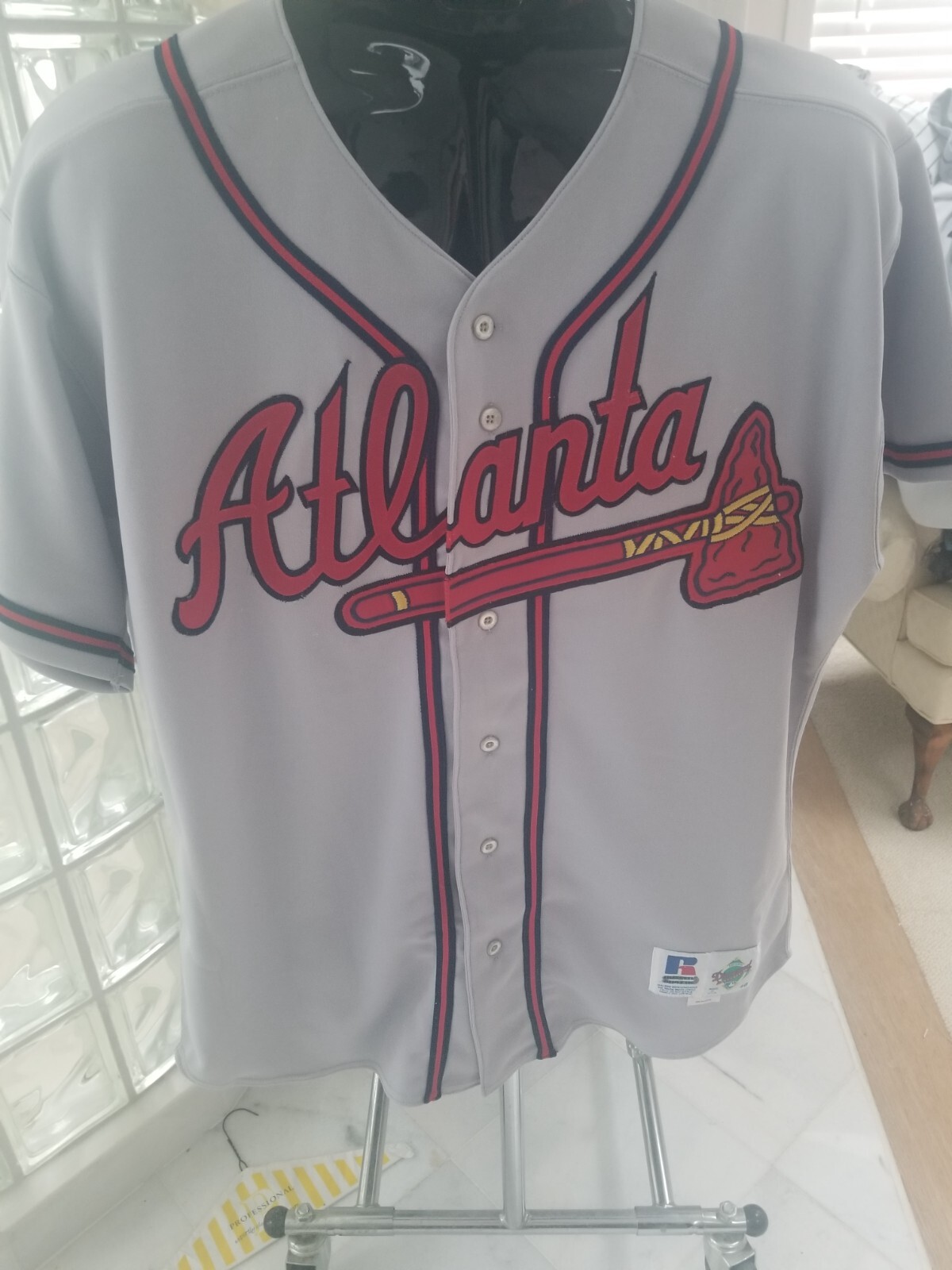 RUSSELL ATHLETIC Atlanta Braves GAME STITCHED JERSEY eBay