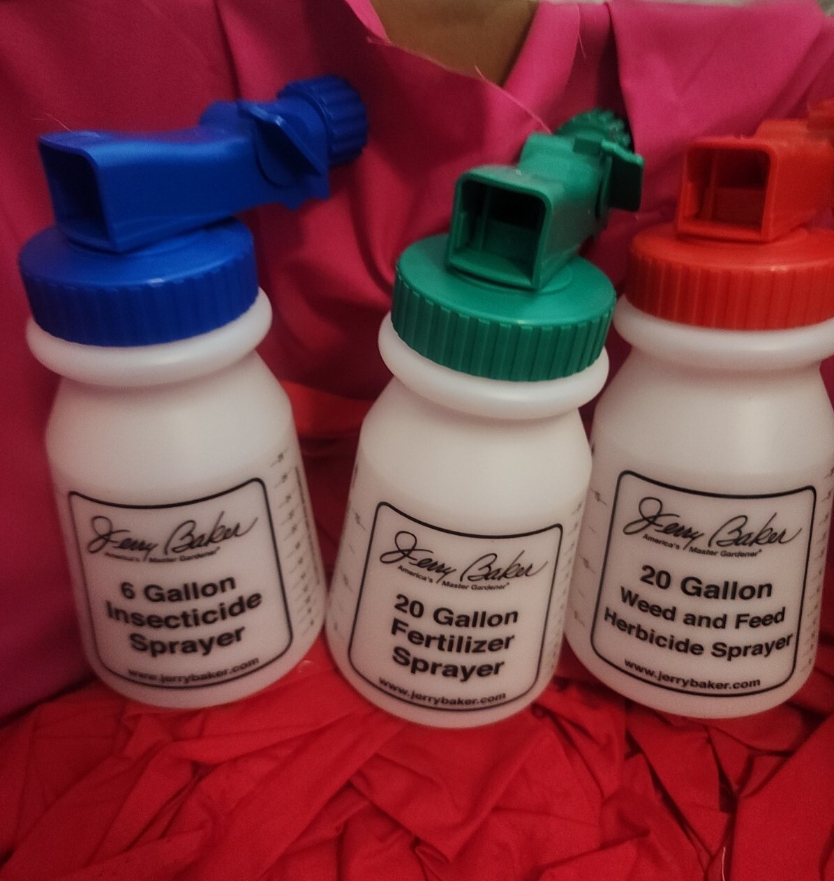 3 New Jerry Baker Lawn Weed & Feed Insectiside Fertilizer Hose End