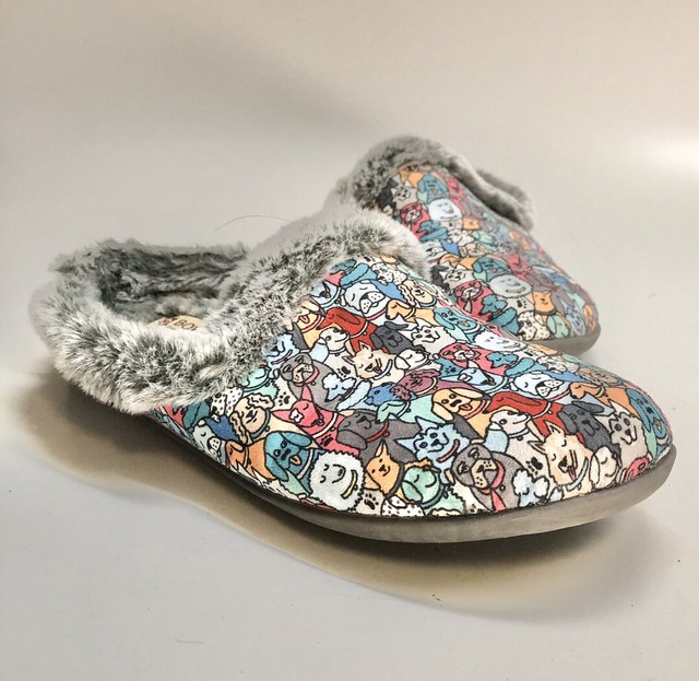 Skechers Bobs best friends animal Cuddle Mutts Dogs Slip on Slippers