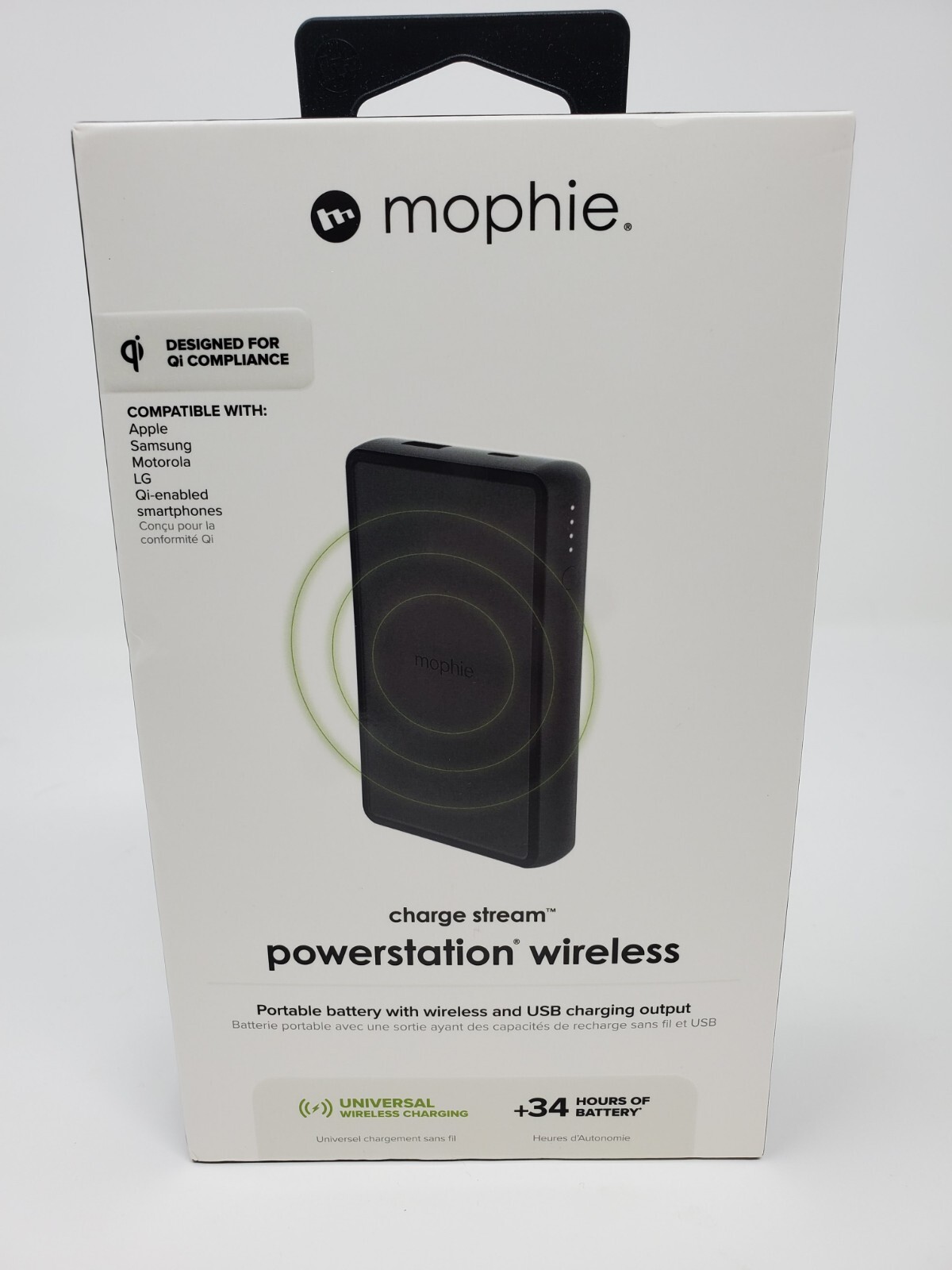 Mophie Charge Stream powerstation Wireless, Qi Enabled, Black