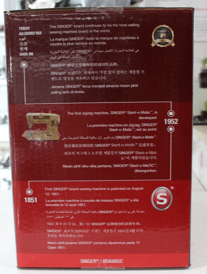 Singer Heavy Duty HD6805C Digital Sewing Machine 9311138041362 eBay