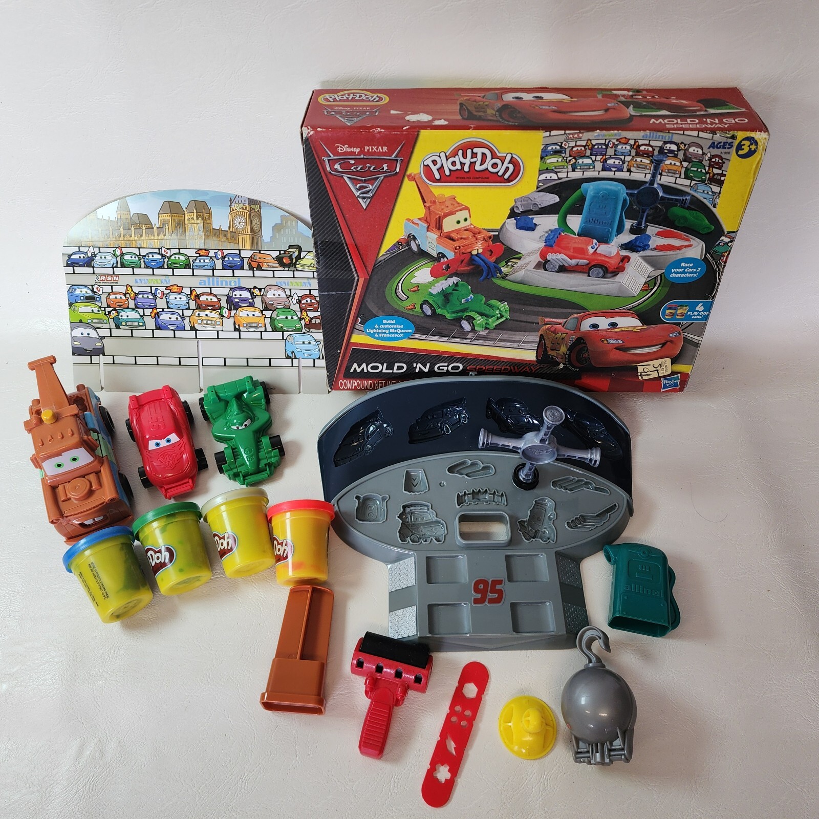 Disney Pixar Cars 2 Play Doh Mold N Go Speedway Hasbro eBay