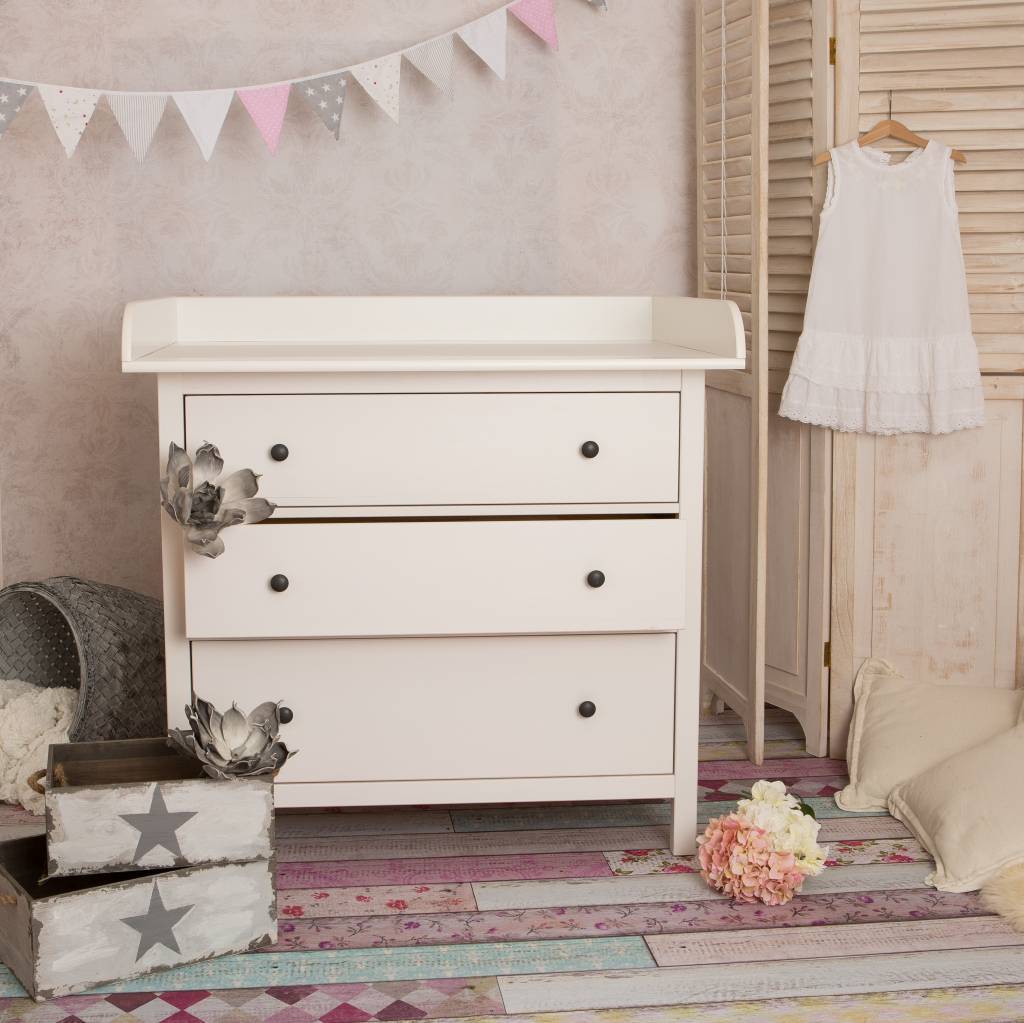 Puckdaddy Sören changing top unit 108x80x10 cm white for the IKEA