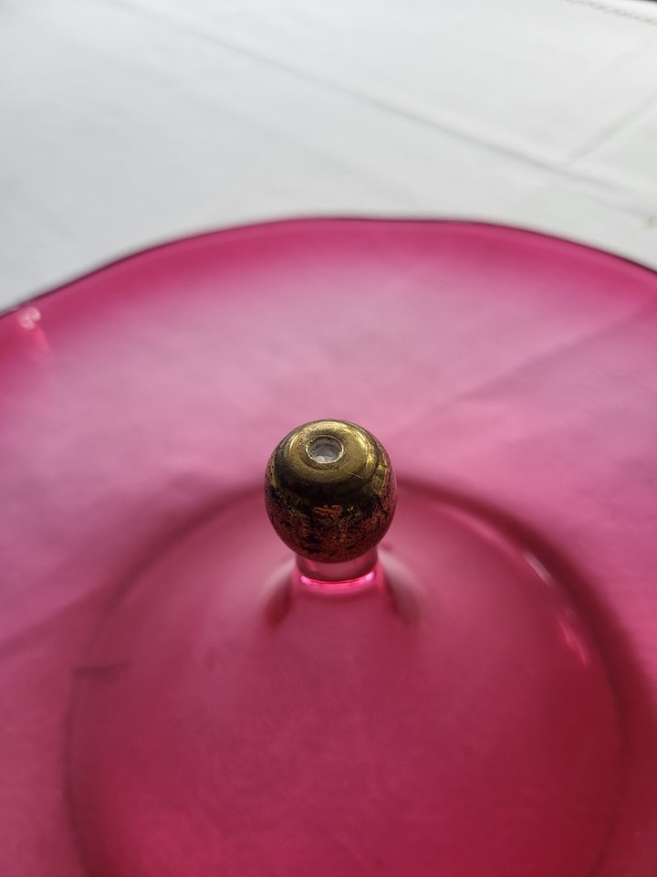 Cranberry Glass Epergne eBay