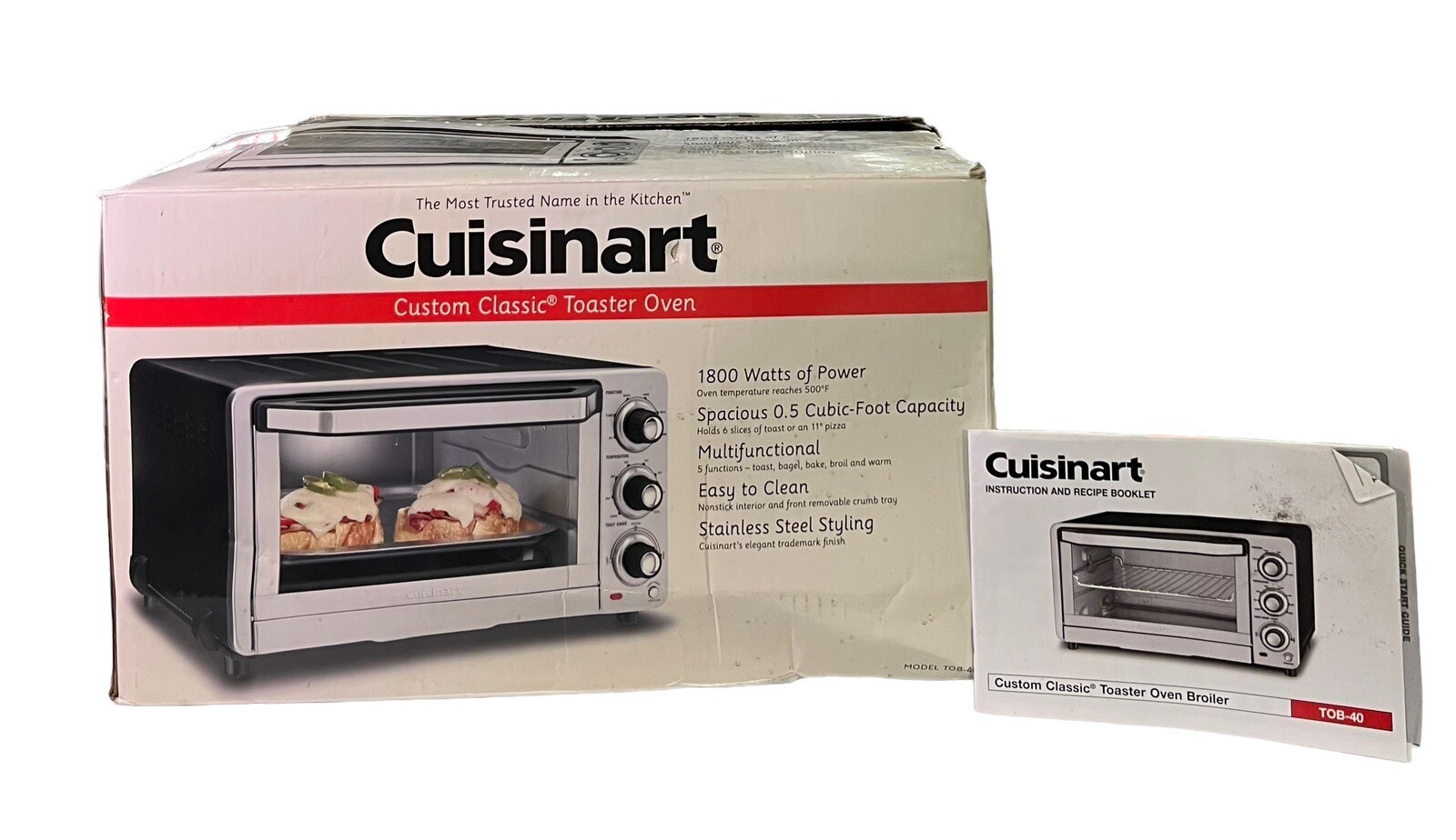 CUISINART Custom Classic Toaster Oven Broiler Stainless Steel Plz Rd