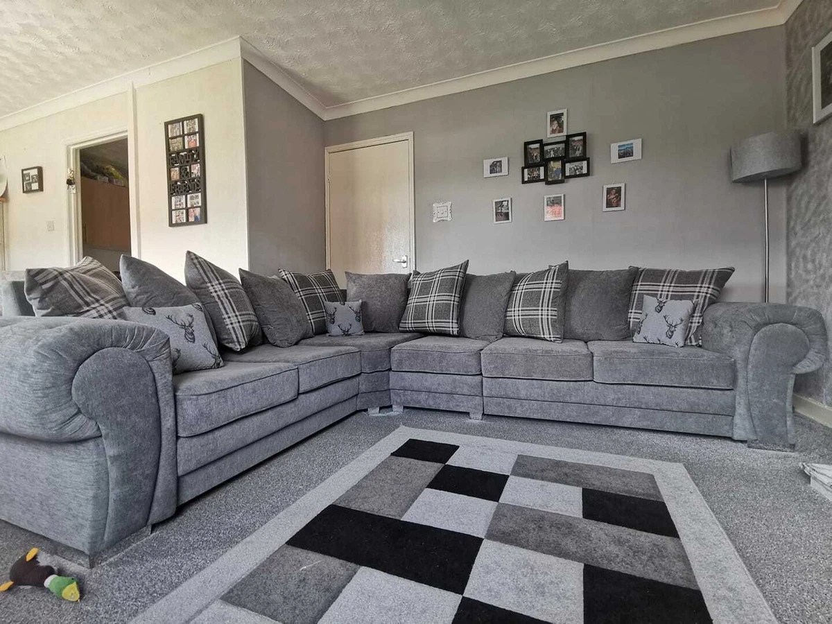 Corner Sofa And Swivel Chair On Finance Baci Living Room