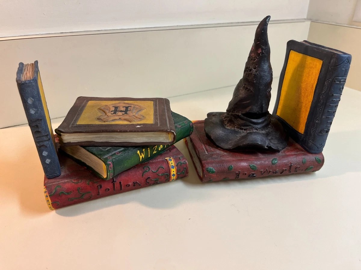 Harry Potter Sorting Hat Bookends Set Enesco 2000 823260 Vintage 海外 即決