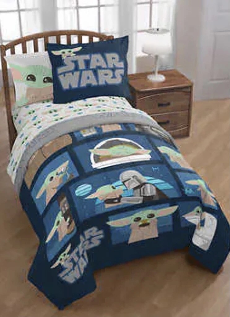 Star Wars The Mandalorian Baby Yoda Full Comforter Sheet