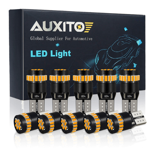 194 LED Light Bulb Super Bright Amber Yellow 168 2825 W5W 2825