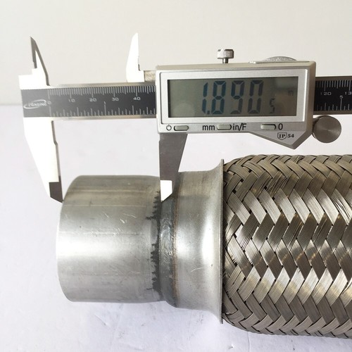 2.5" x 10" Flex Pipe Exhaust Stainless Steel Double Braid Heavy Duty w
