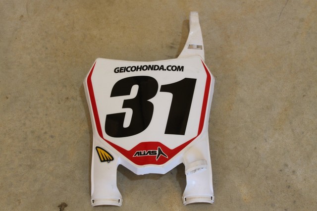 Cycra Front Number Plate RJ Hampshire Geico Honda Supercross Motocross