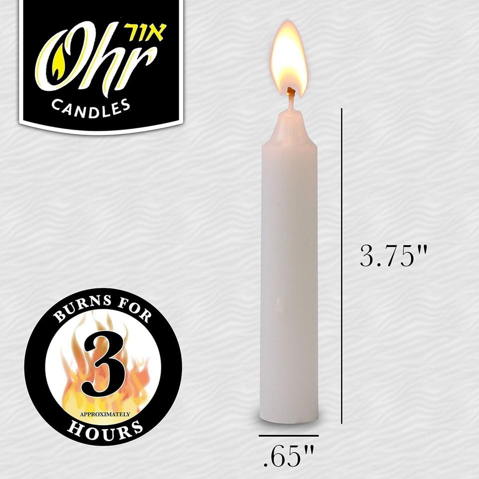 Reliable 72Pack Shabbat Candles Taper Design for Weddings