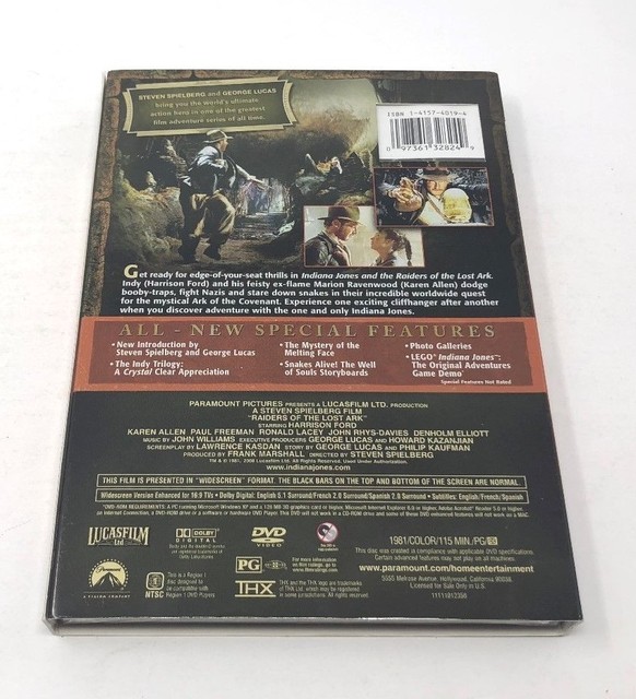 Raiders of the Lost Ark Special Edition DVD Slip Cover NEW / SEALED eBay