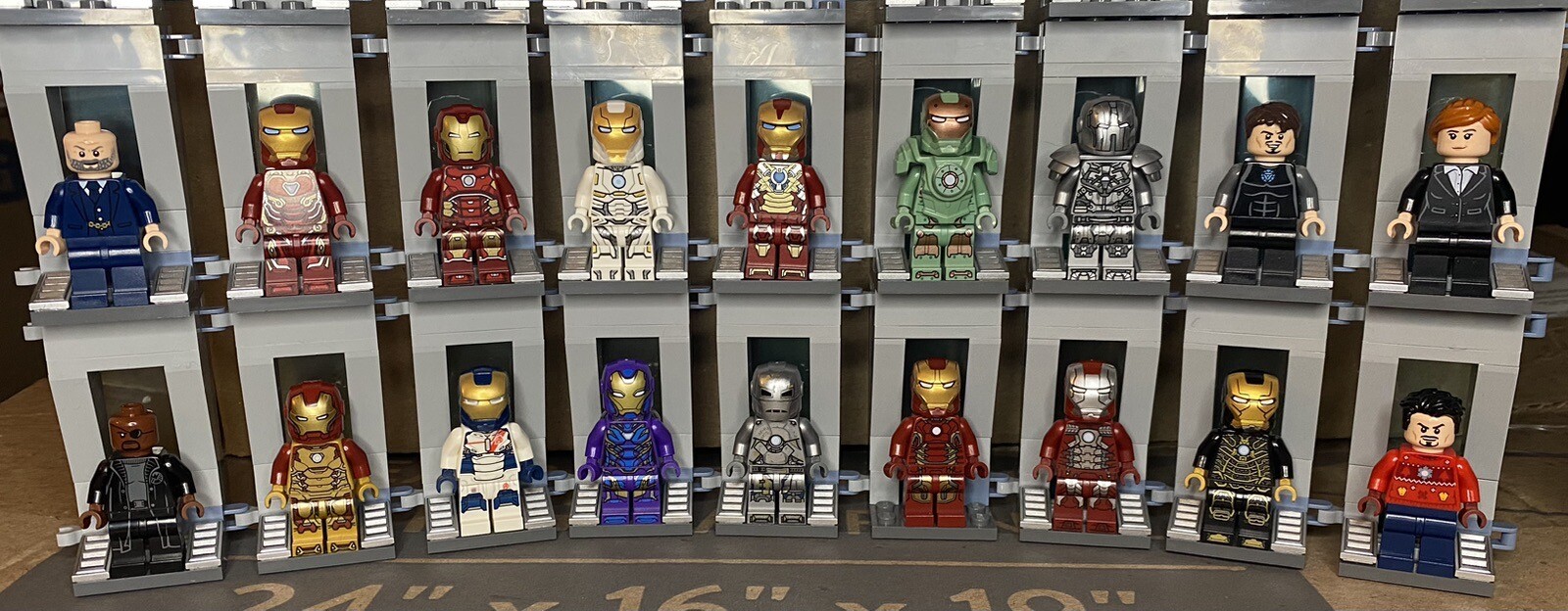 Lego Iron Man Minifigure Lot 18 Total Space Suit Heart Breaker Scuba