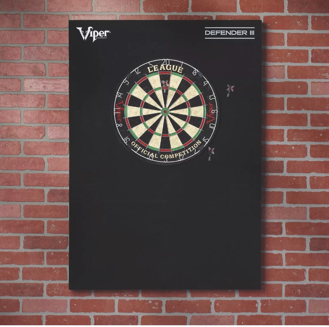 Defender III 3 Dartboard Surround Wall Protector STEEL TIP DARTS 1” V
