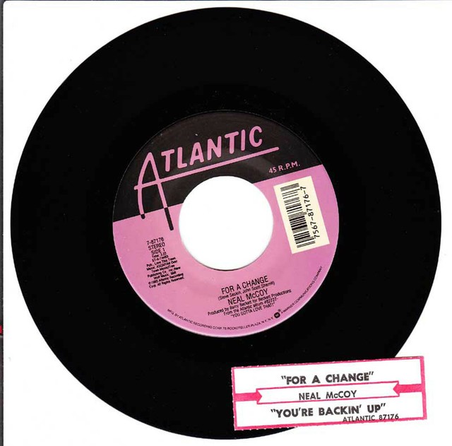 Neal McCoy, For A Change/You're Backing Up 45 rpm 1995 EX Atlantic eBay