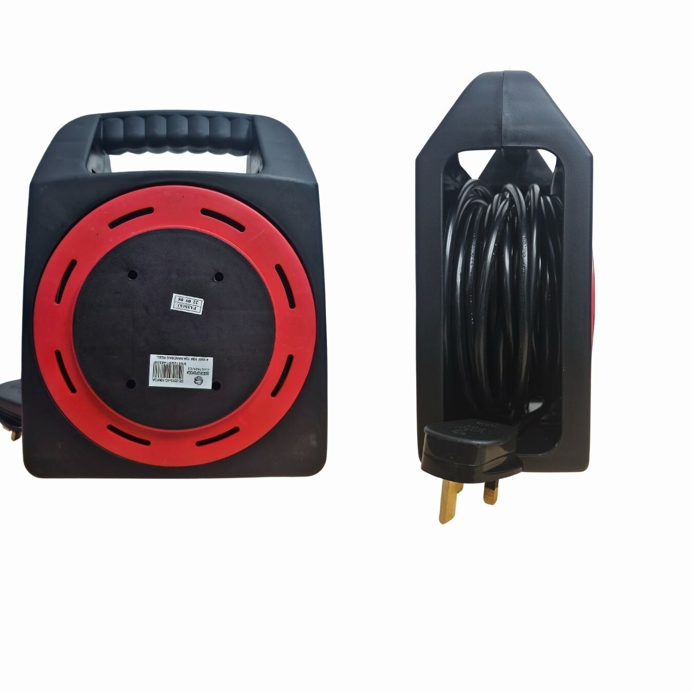 4 Way Gang Extension Lead 25M Cable Reel Socket Safety CutOut Heavy