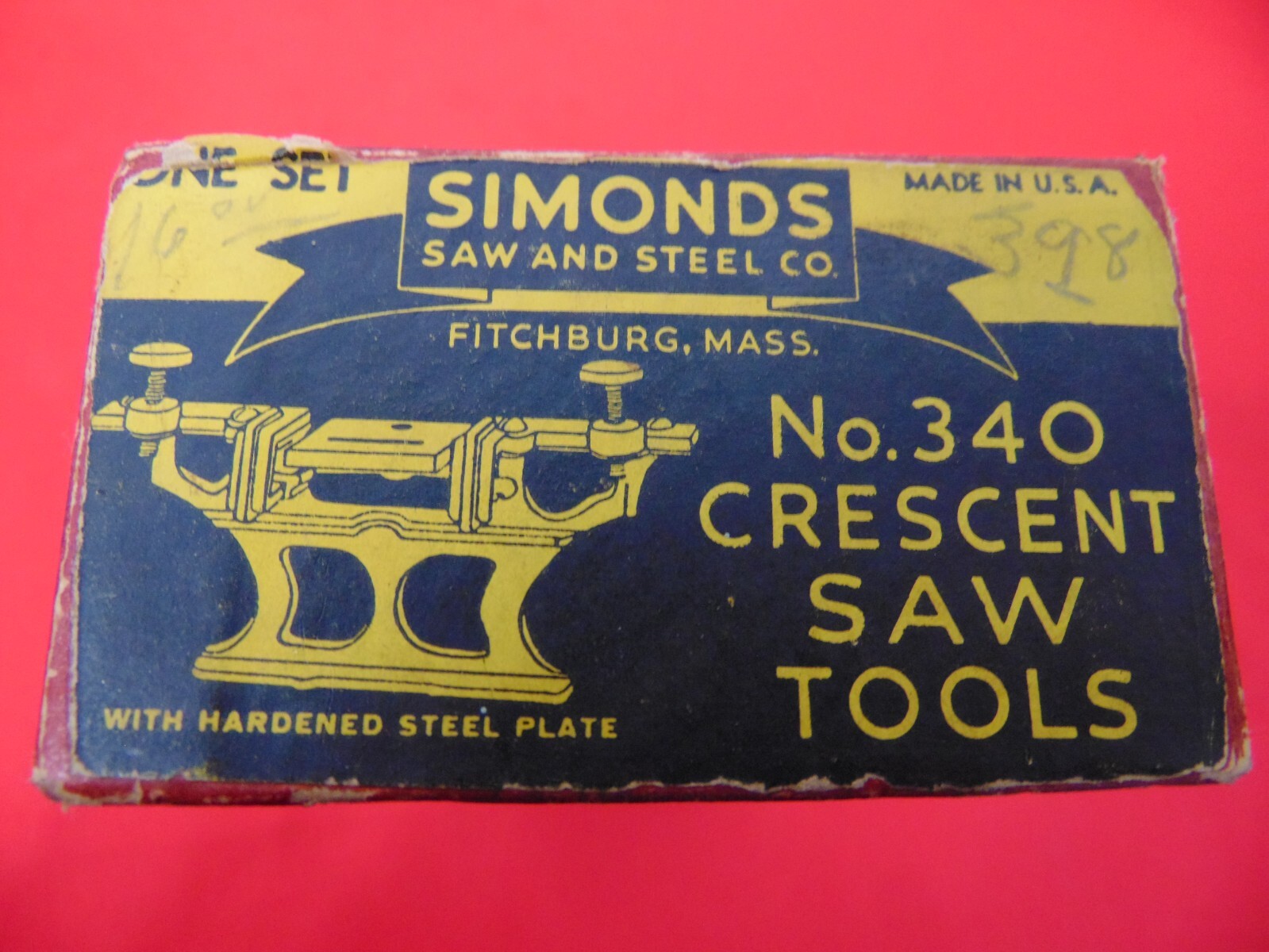 Vintage Simonds Crescent Saw Tool No. 340 Original Box eBay