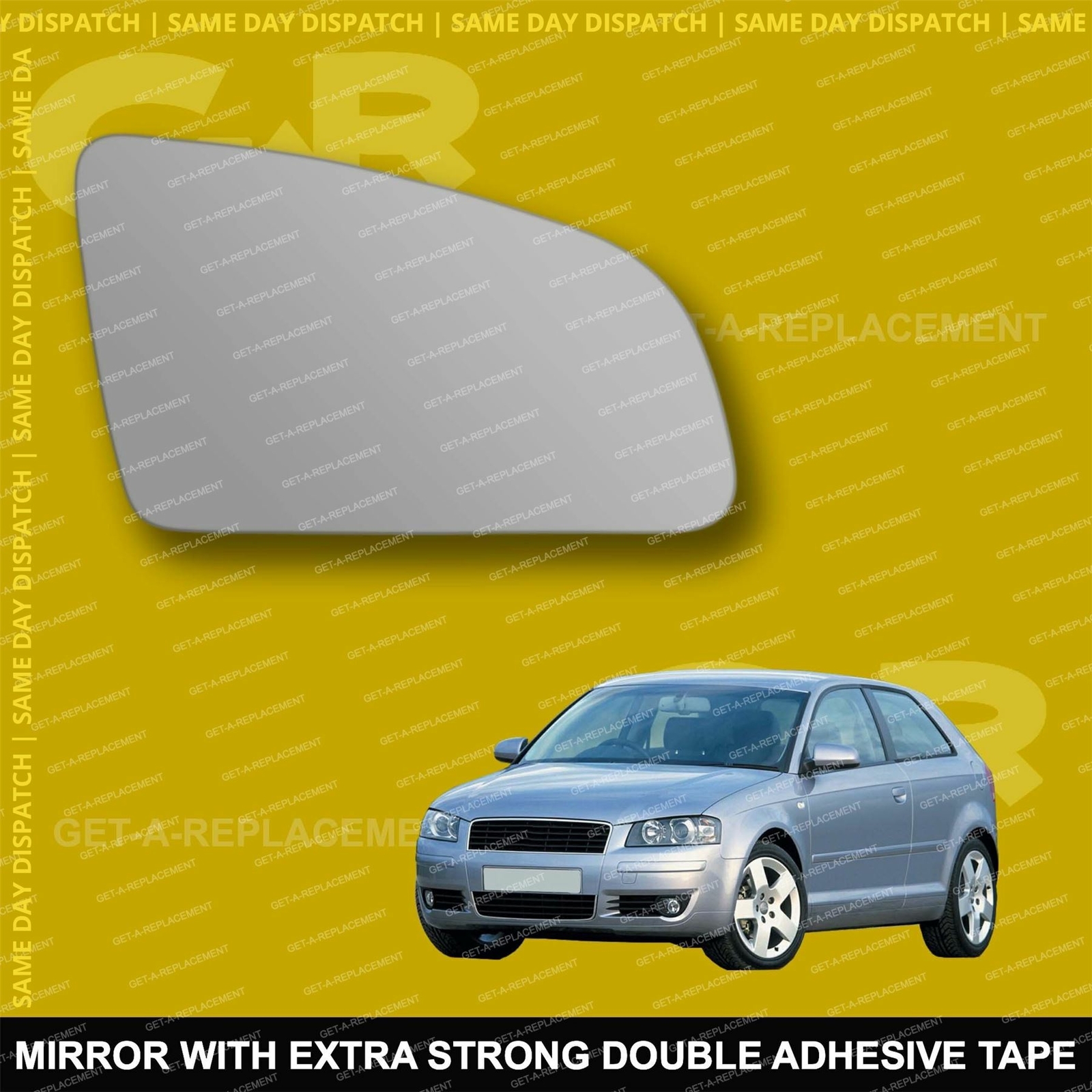For Audi A3 wing mirror glass 0308 Right Driver side Spherical eBay