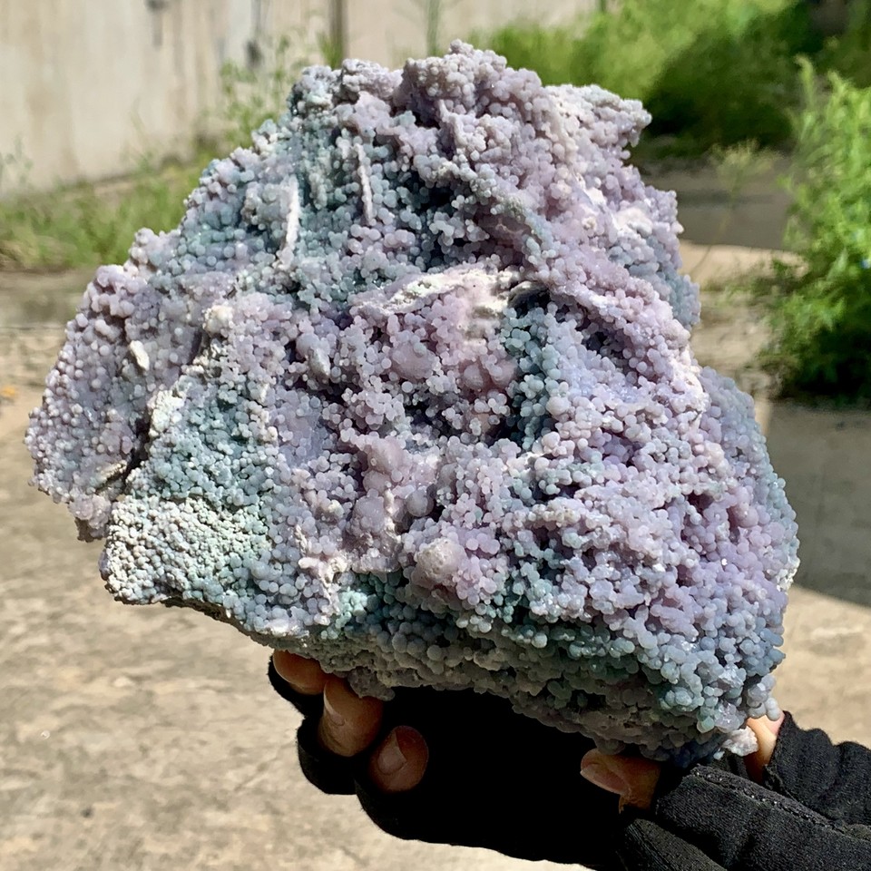 4.38LB Natural purple grape agatequartz crystal granular