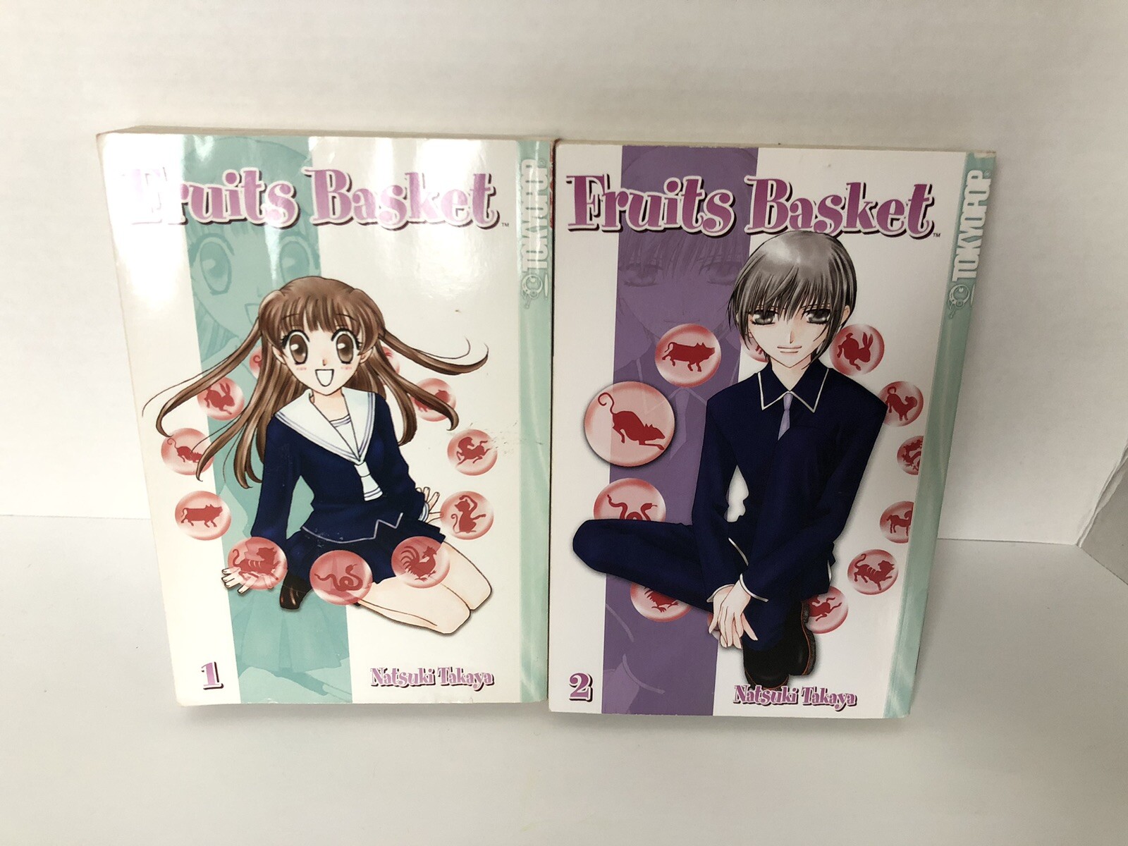 Fruits Basket Manga Volumes 1, 2 Natsuki Takaya Tokyopop Good Condition