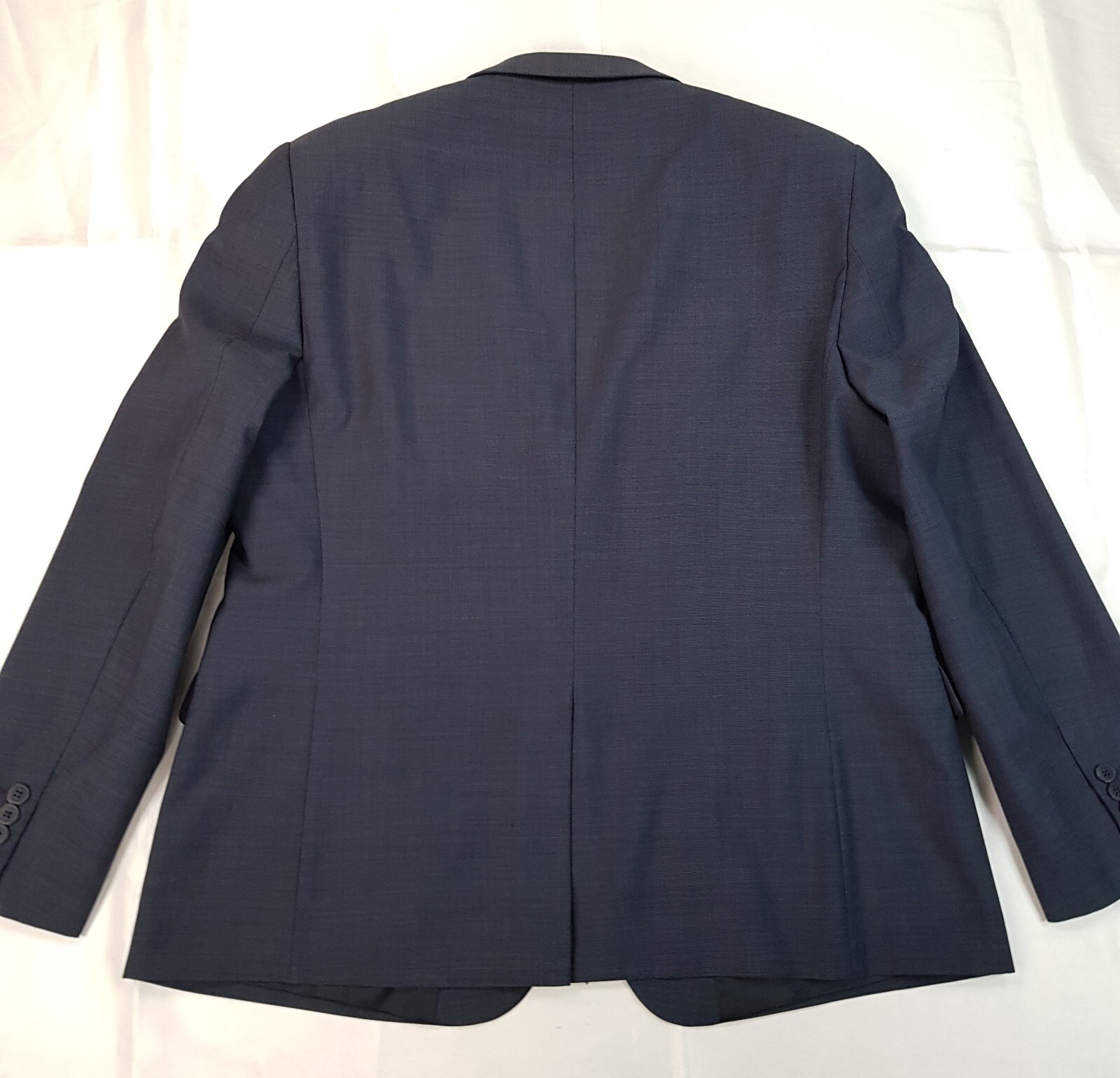 JAEGER CHEST SIZE 46S MENS DARK NAVY BLUE WOOL BLEND SUIT BLAZER JACKET