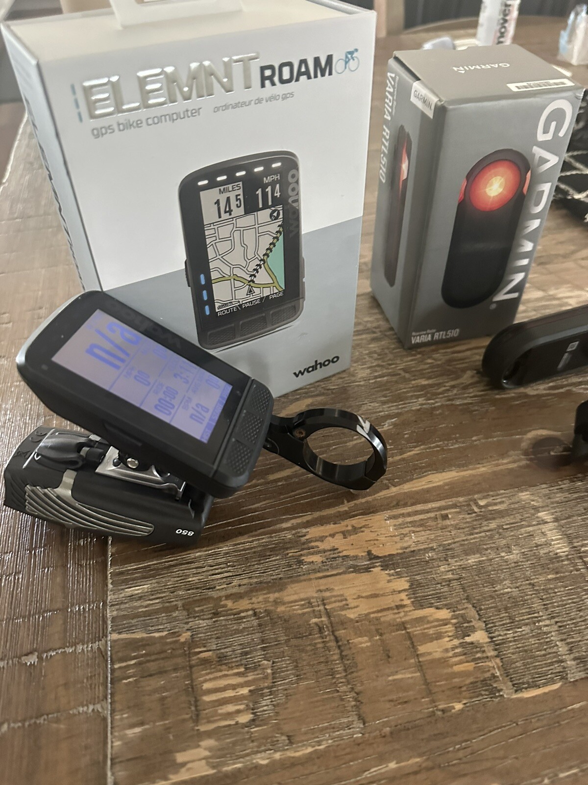 Wahoo Elemnt Roam And Garmin Varia Radar and Light Blackbrooks Garden