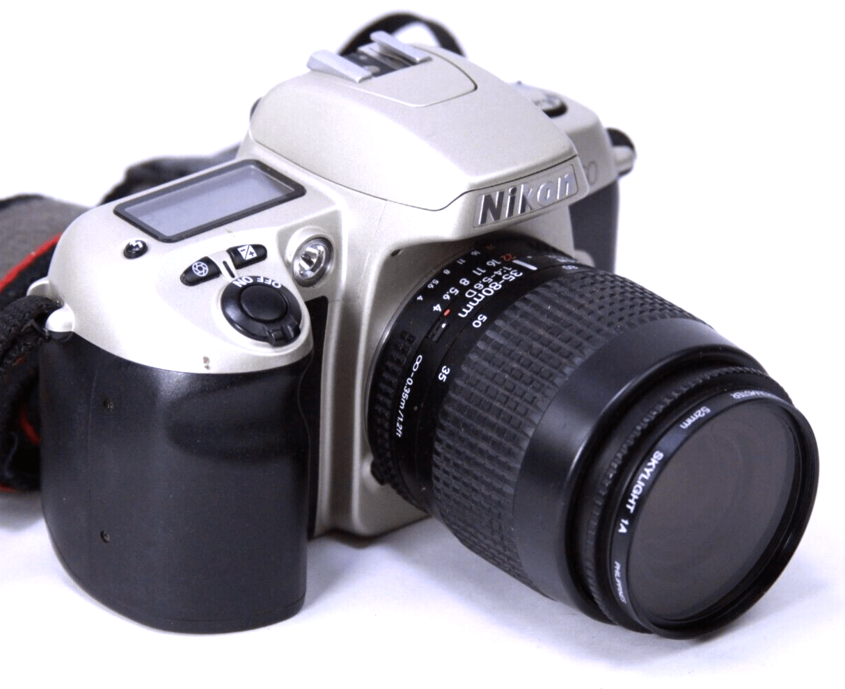 Nikon N60 35mm Camera W/ Nikon AF Zoom 3580mm 145.6D & Strap