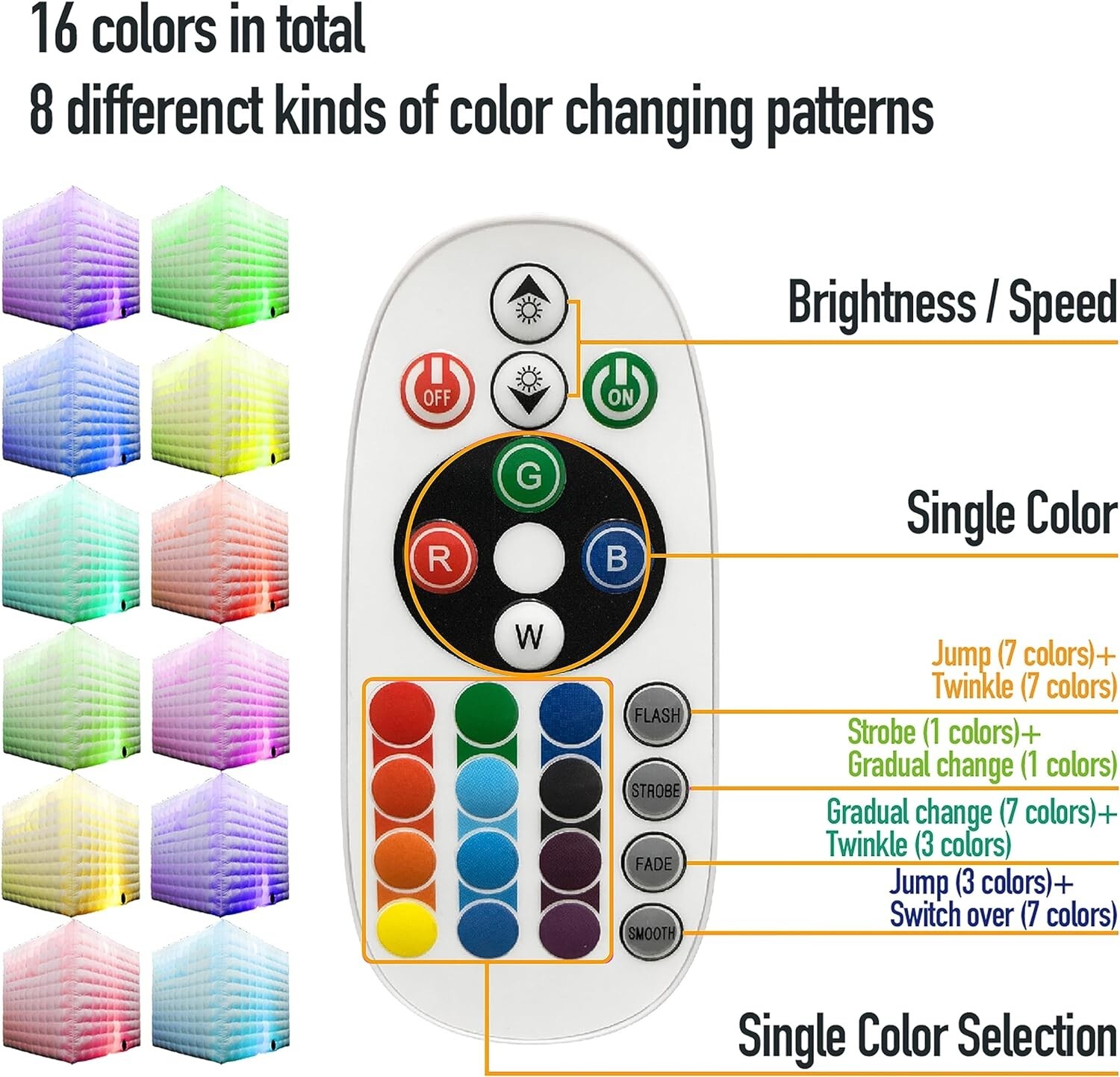 OZIS 1 Door Inflatable Photo Booth Enclosure 8.2ftx8.2ft with Blower 16