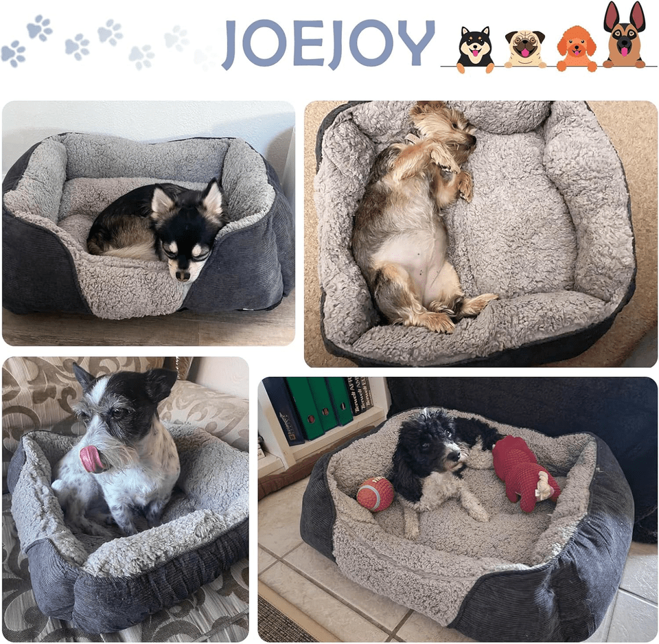 JOEJOY Large Dog Bed Pet Sofa Bed, Super Soft Comfy Wool Fleece Dog Bed