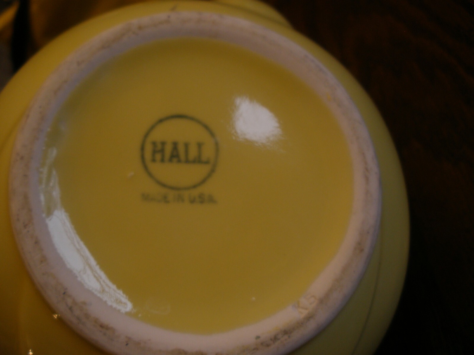 Hall Made in USA Yellow Teapot EUC eBay