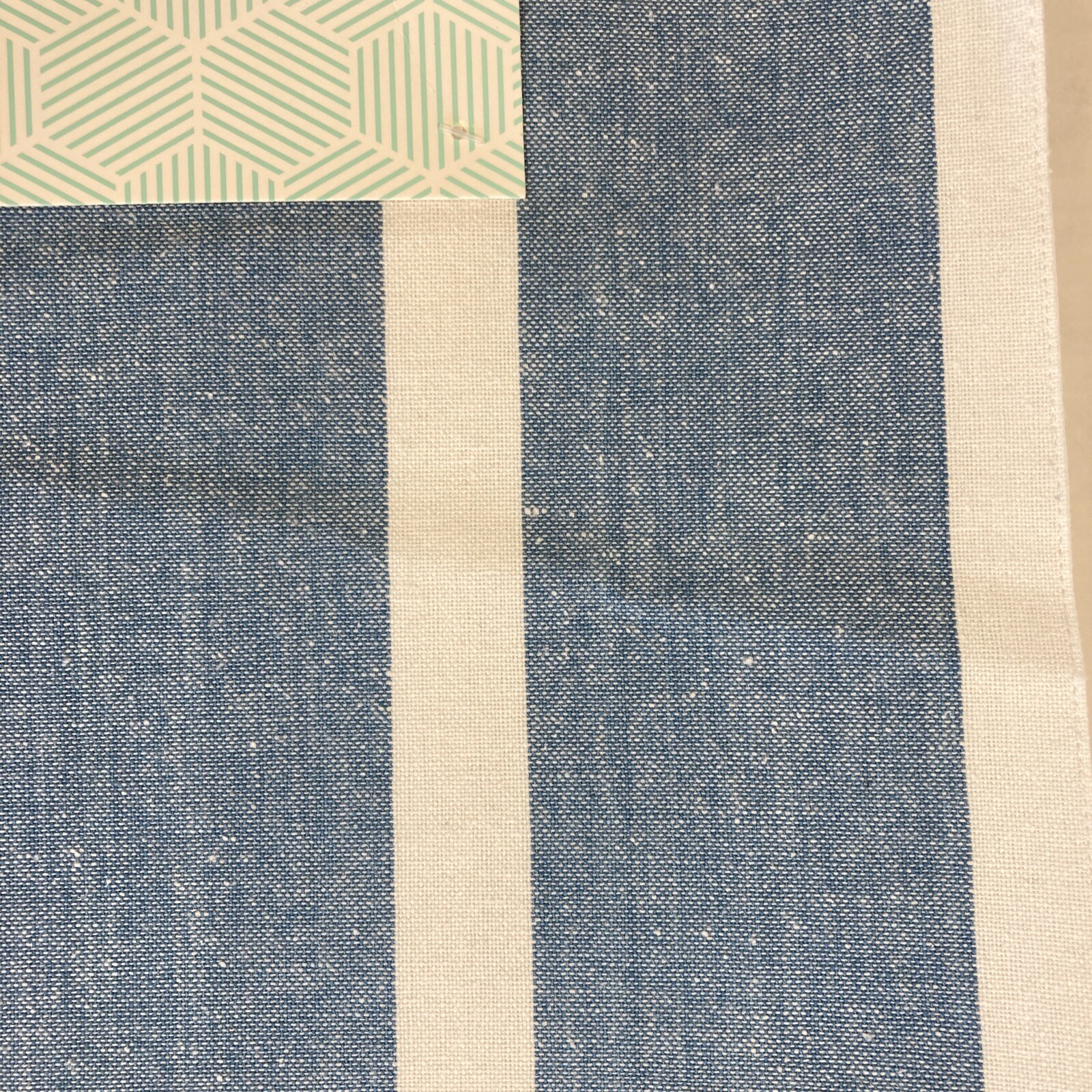 pbs Homegoods Placemats Cotton Blend 4 Piece Blue White Stripe 13x19