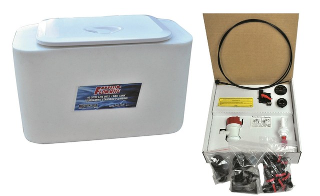 Fishing Livewell Bait Tank 40l Full System Kit Pro With Rule Pump for