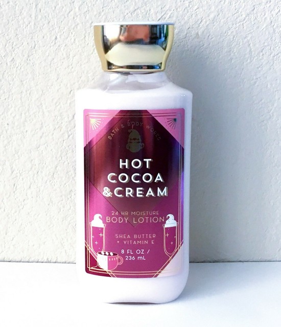 Bath & Body Works Hot Cocoa & Cream 24 Hour Moisture Body Lotion Free