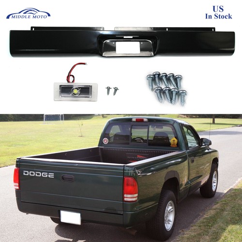 Rear Bumper Roll Pan w/LED License Light For 19972004 Dodge Dakota