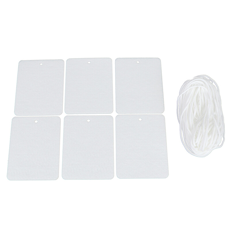 30 Pcs Sublimation Blank Air Freshener Sheets with Elastic Cord Felt