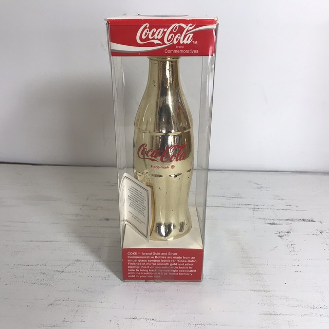 1996 Coca Cola Atlanta Olympics Commemorative Gold Plated Bottle