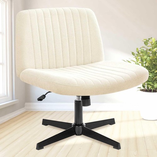 Criss Cross Chair, Armless Legged Office Desk Chair, No Wheels Swivel
