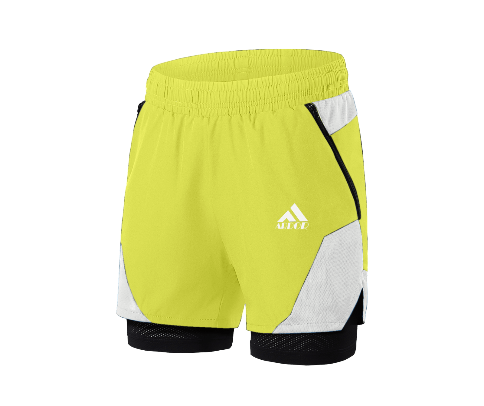 Mens Gym Shorts 2 in 1 Casual Sports Training Activewear Workout