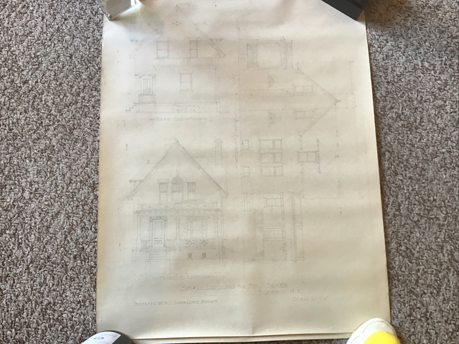 Antique Architectural Williamsville NY Garden plot 1919 /20 Albert