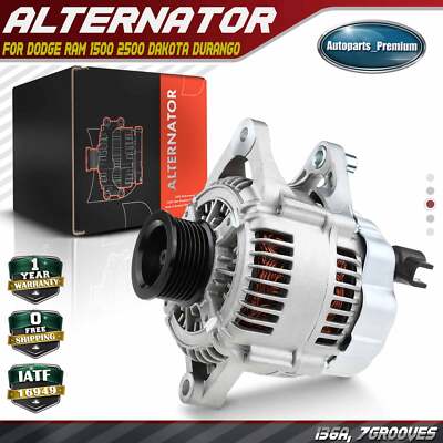 Alternator for Dodge Ram 1500 2500 3500 Dakota Durango 136A 12V 7