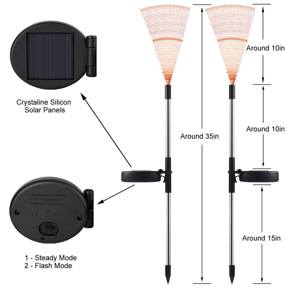 2X Solar Lights 150 LED String Fairy Outdoor Christmas Party Garden