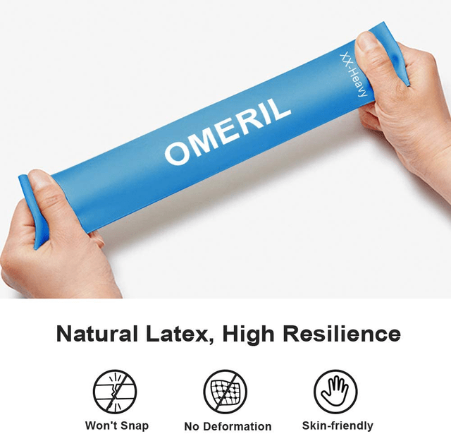 Omeril Resistance Bands Set of 5 Skinfriendly Resistance