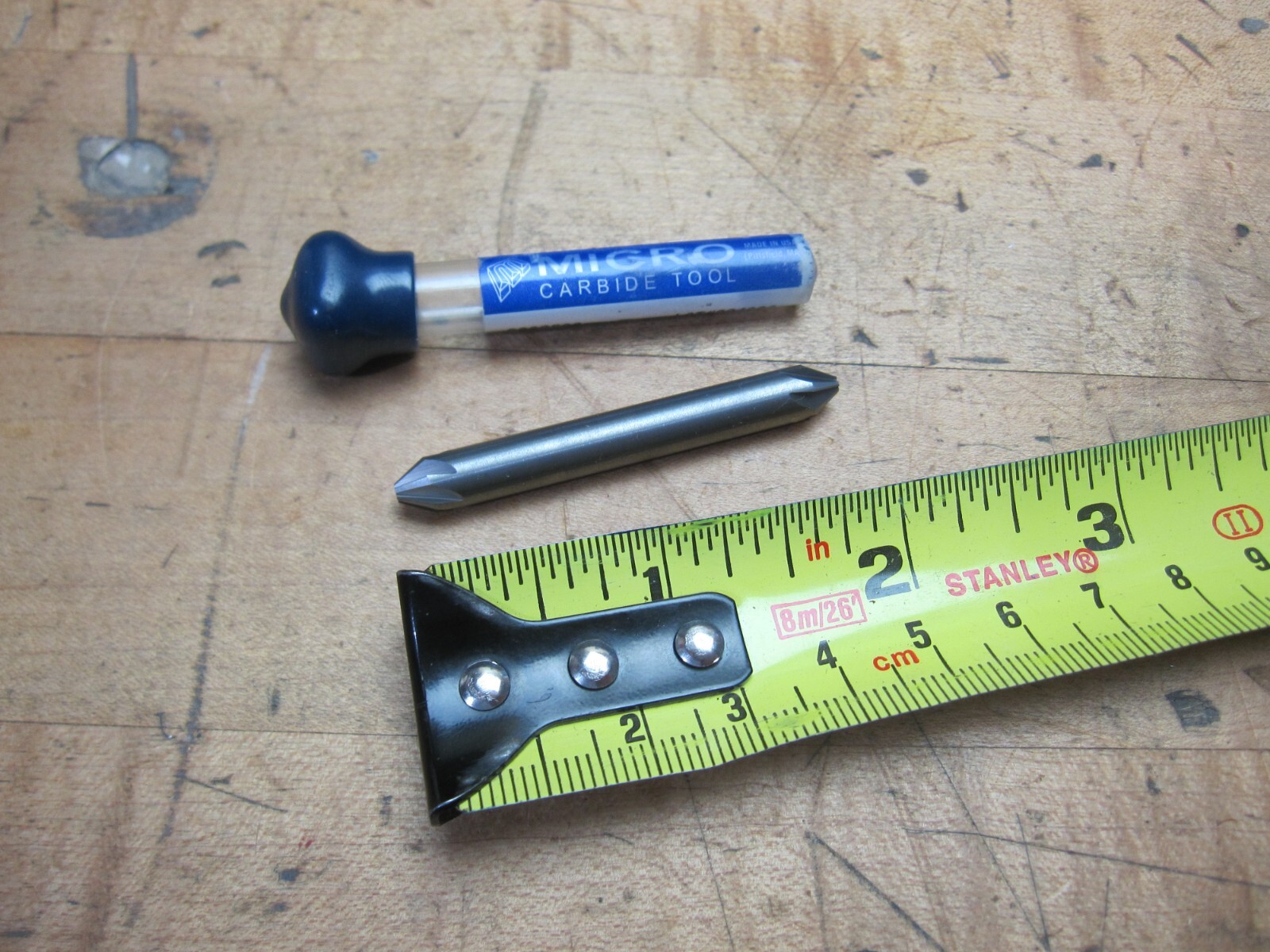 Micro 100 1/4" double end countersink solid carbide 6 fl 60 deg eBay