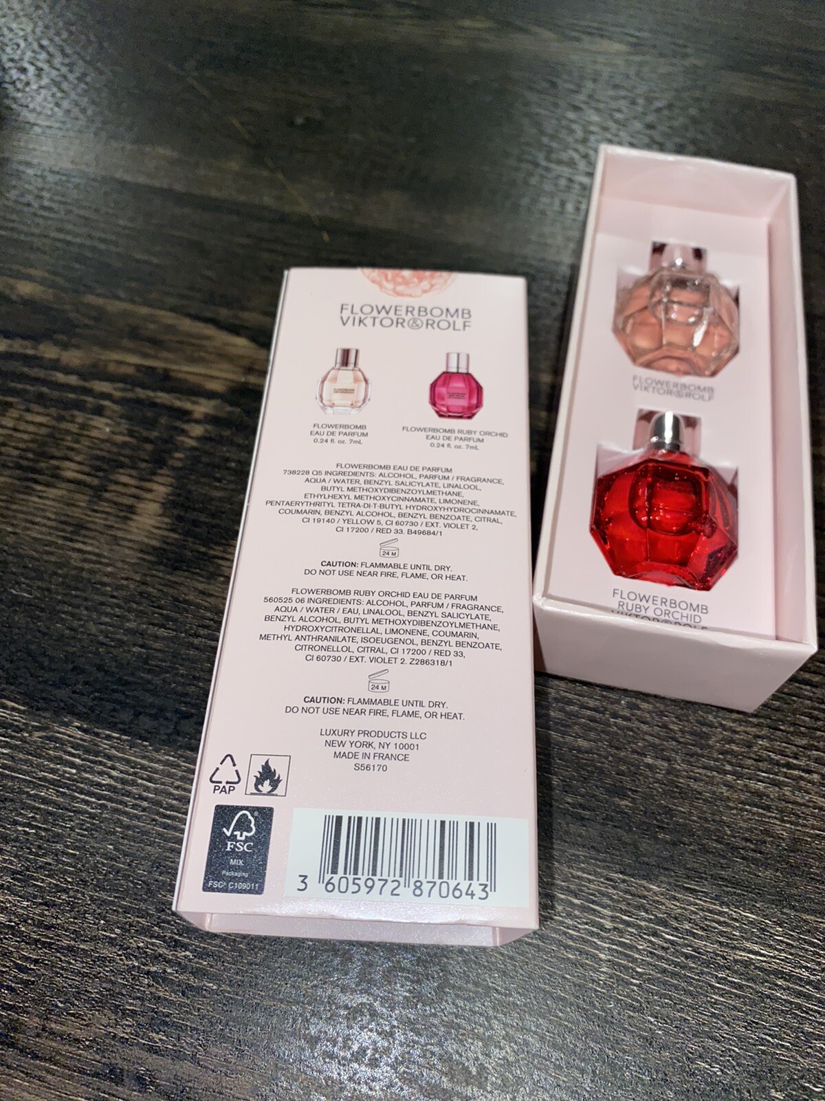 Viktor & Rolf Flowerbomb EDP .24 Oz & Flowerbomb Ruby Orchid EDP .24