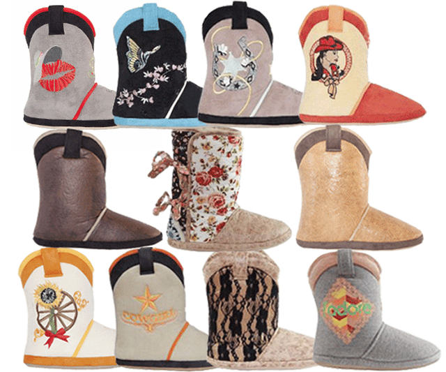 Cicciabella Cowgirl Riders Women Boot Slippers Faux Suede/Leatherette