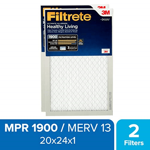 Filtrete MPR 1900 20x24x1 AC Furnace Air Filter, Healthy Living