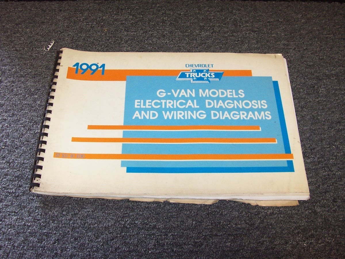 1991 Chevy G10 G20 G30 G-Van Sportvan Electrical Wiring Diagram Manual