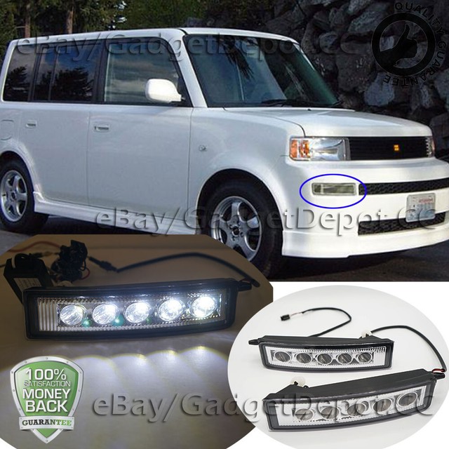 Black Smoked LED Fog Lights Pair For 2003 04 05 06 2007 Scion XB SMD